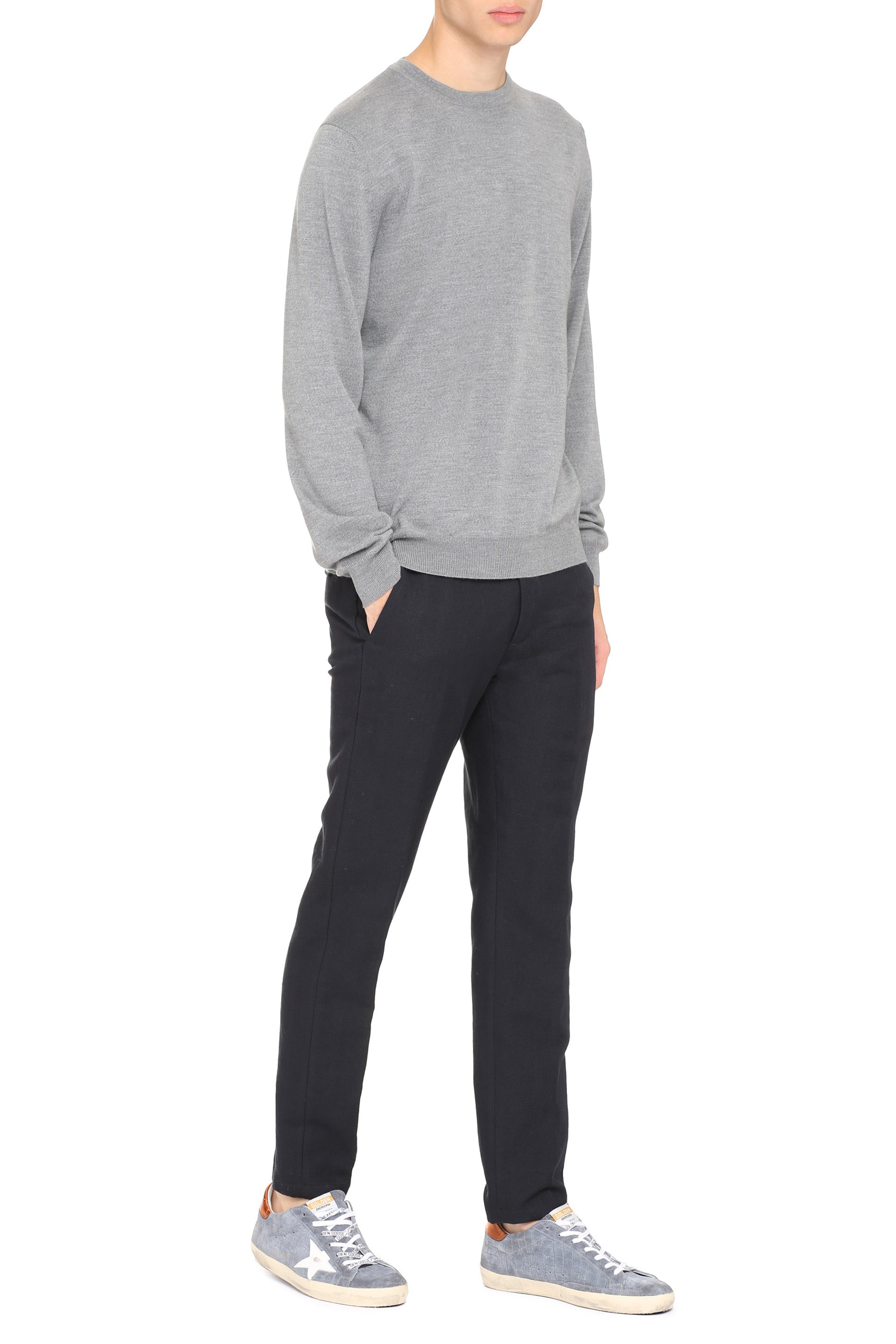 THE (ALPHABET) Crew-Neck Wool Sweater