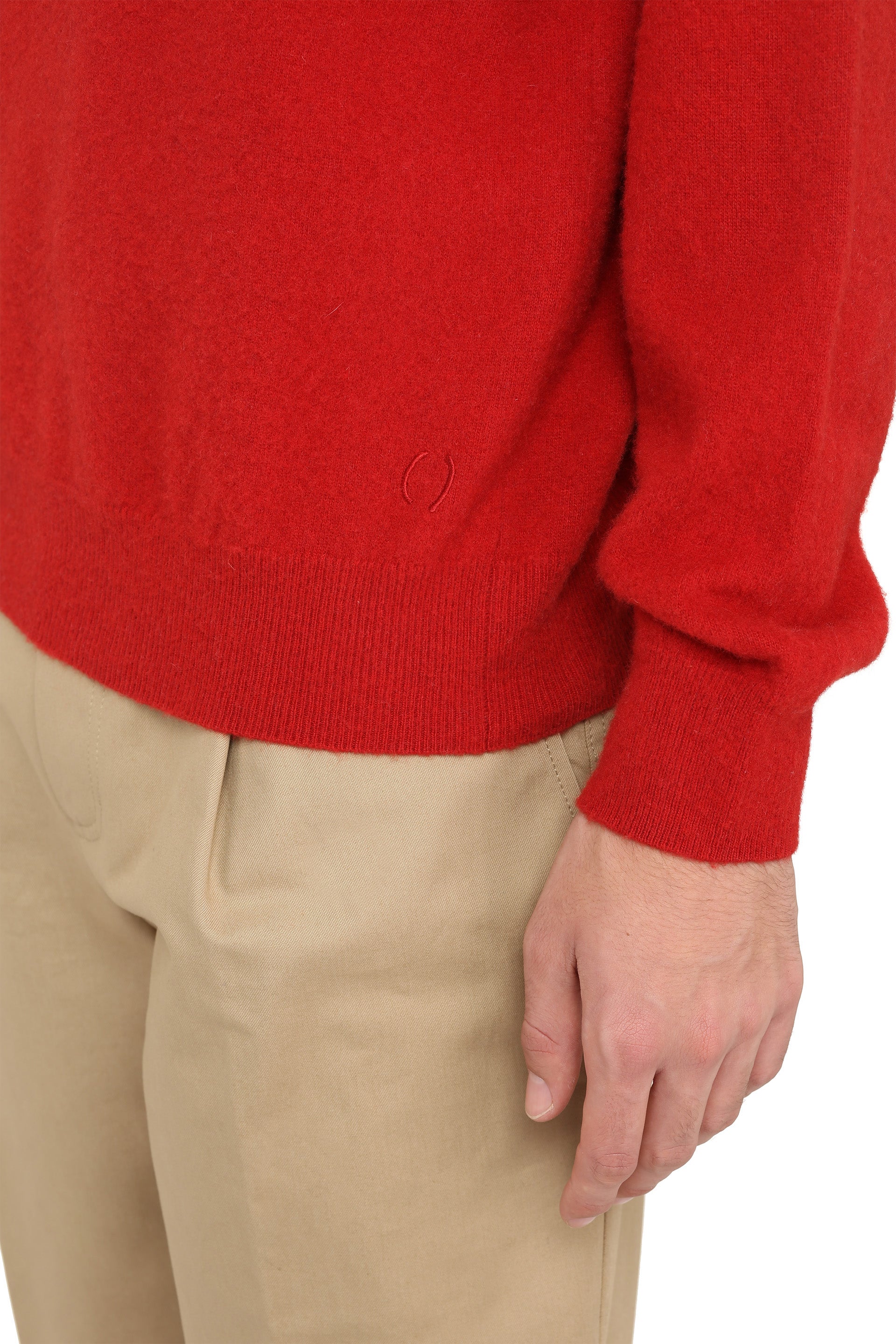 THE (ALPHABET) Ribbed Edge Wool and Cashmere Pullover