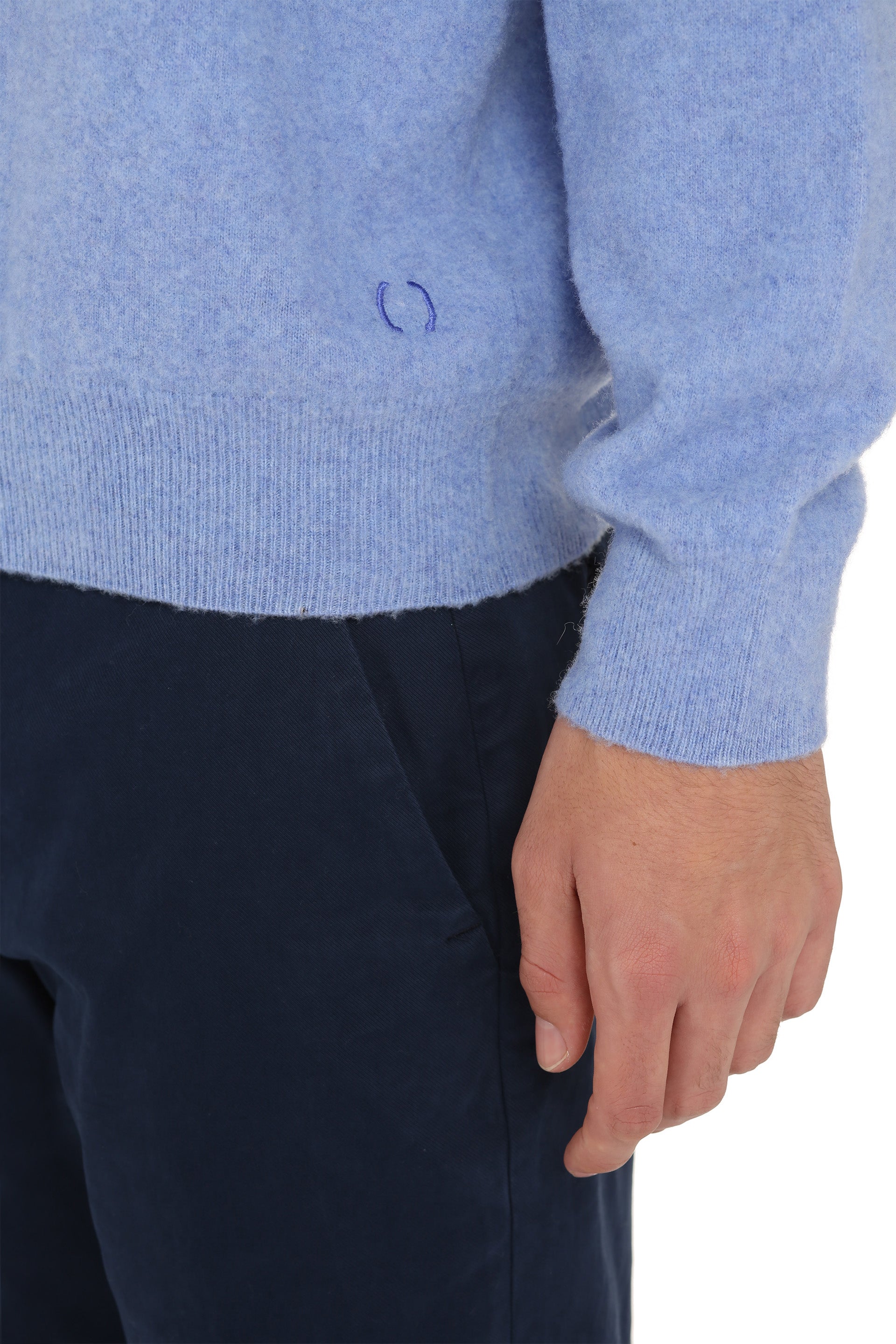 THE (ALPHABET) Wool and Cashmere Pullover with Ribbed Edges