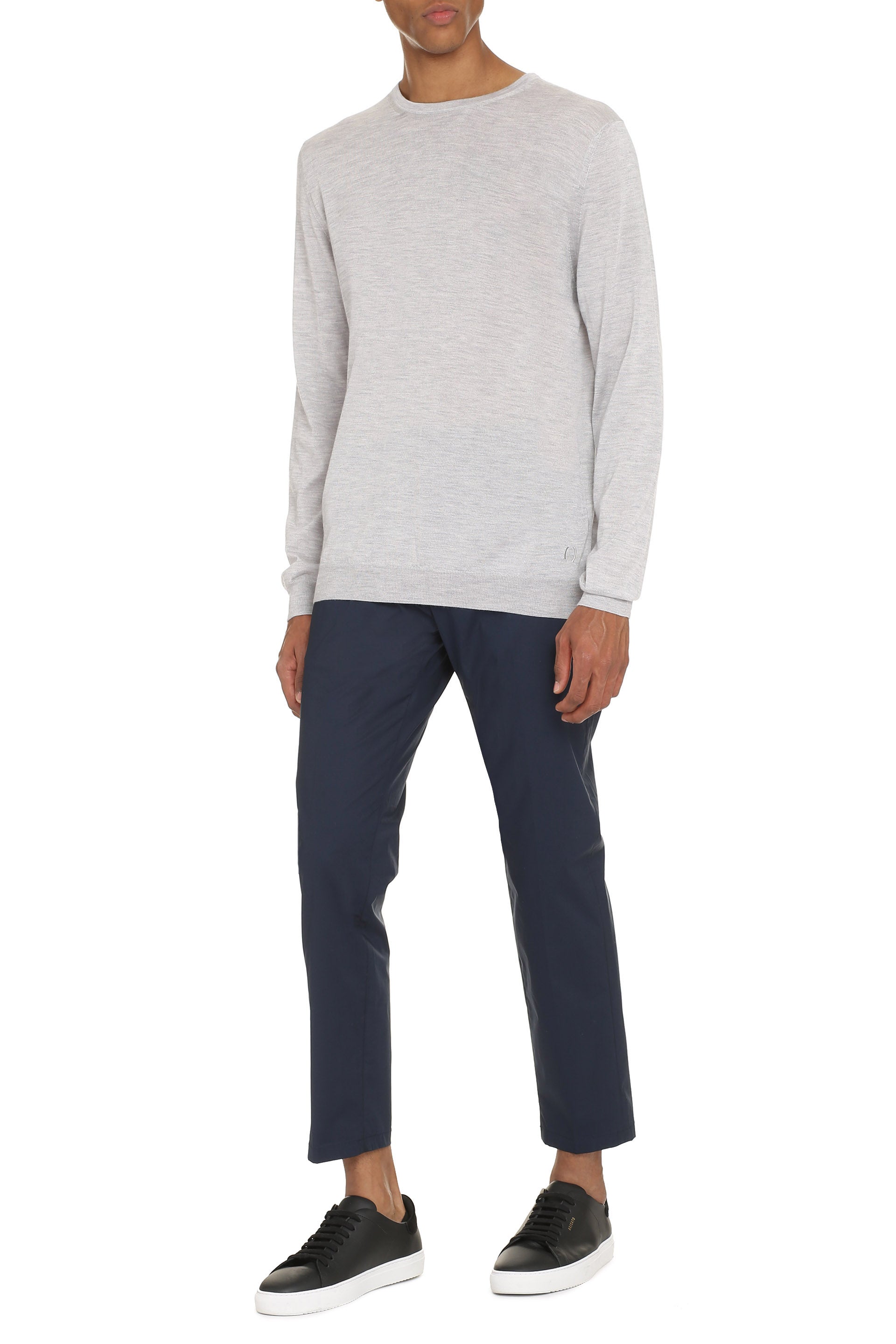 THE (ALPHABET) Fine Knit Crew-Neck Sweater - Classic Fit