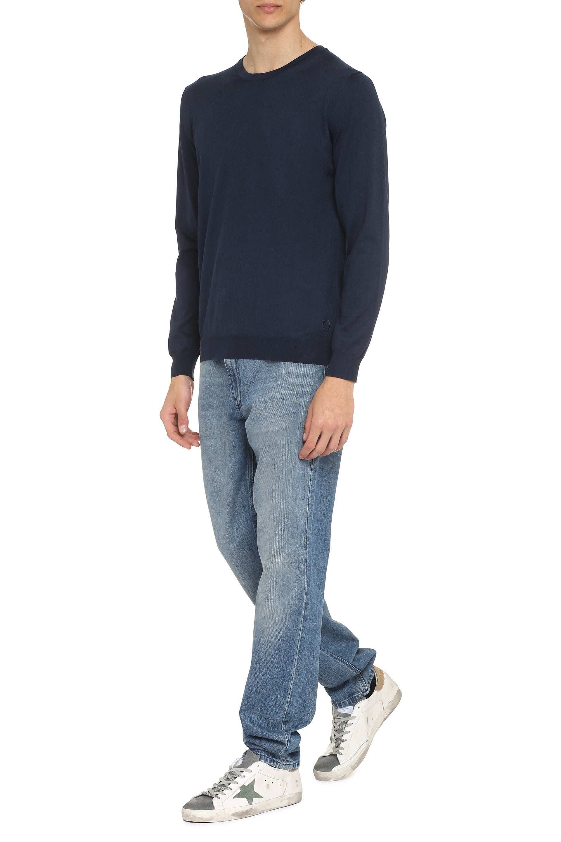 THE (ALPHABET) Classic Cotton Crew-Neck Sweater