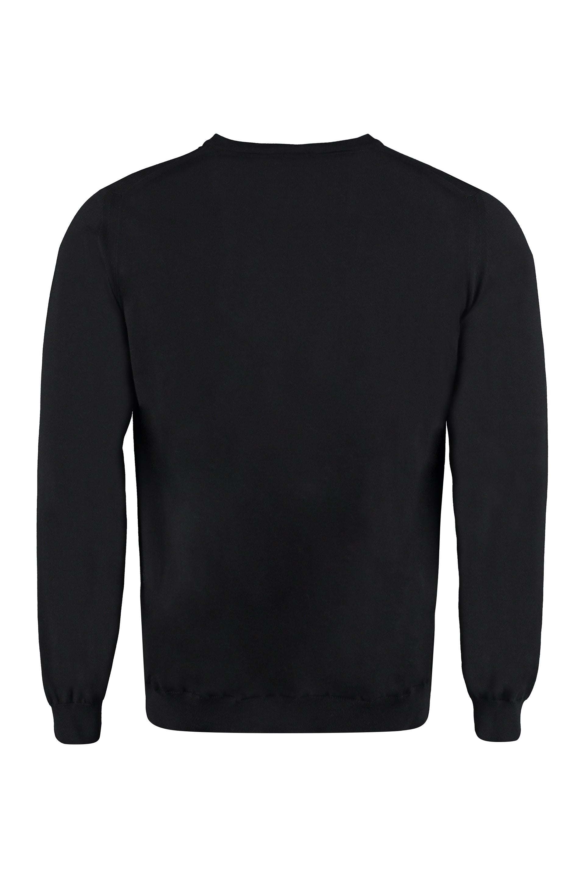 THE (ALPHABET) Fine-Knit Sweater with Ribbed Edges