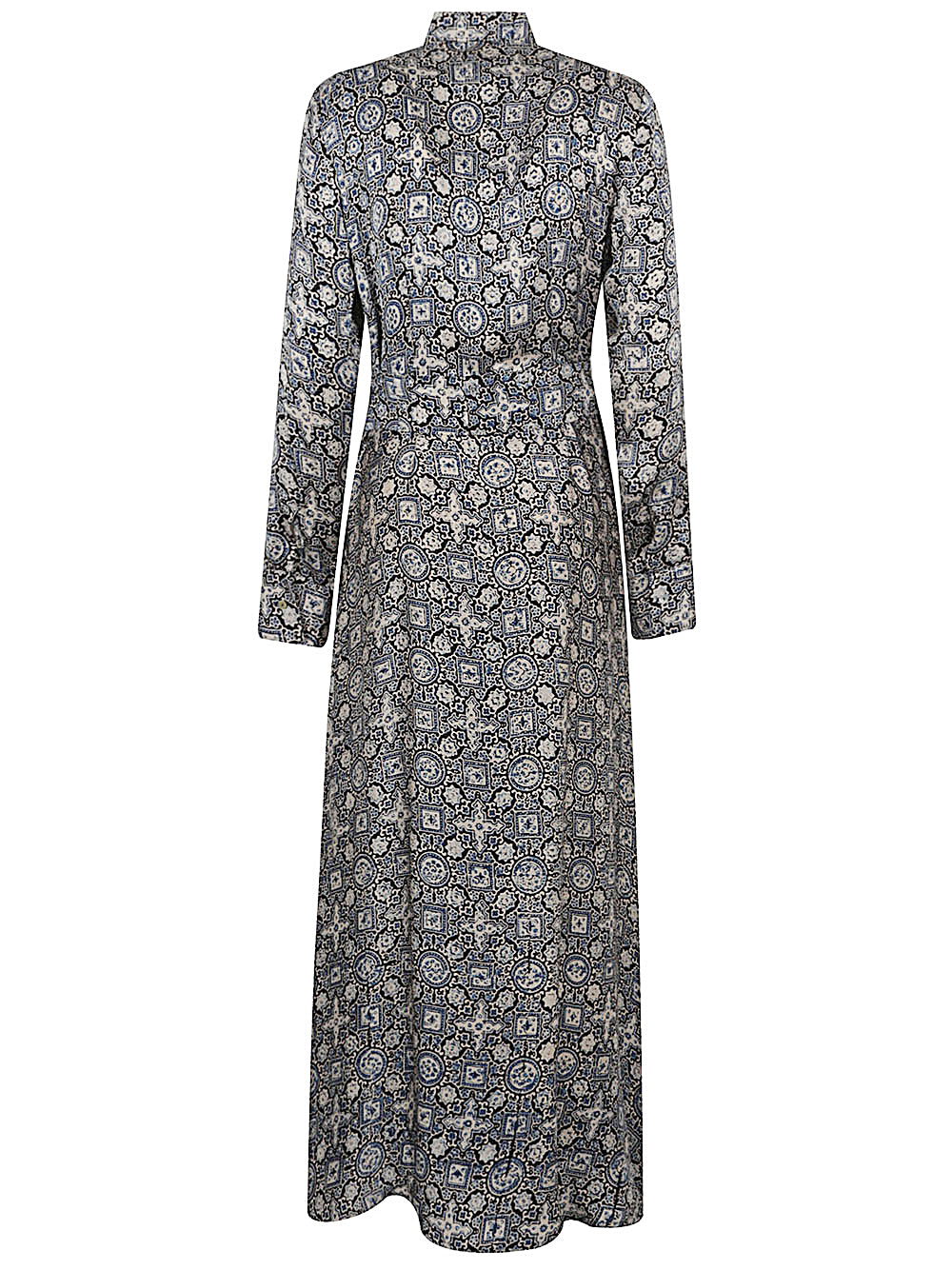 OBIDI Silk Clothing Dress with Adjustable Belt and Long Sleeves