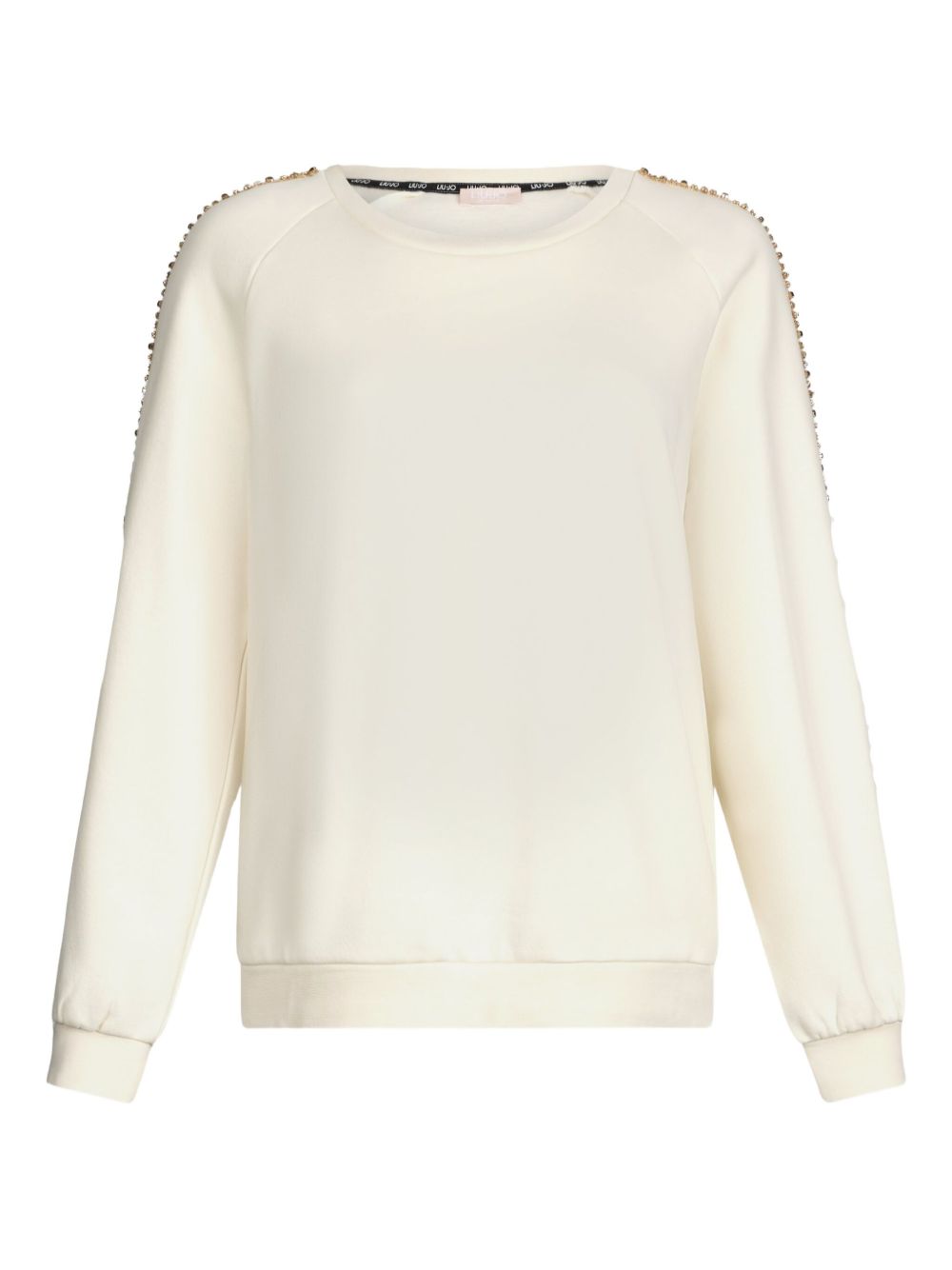 LIU JO Rhinestone Shoulder Sweater for Women