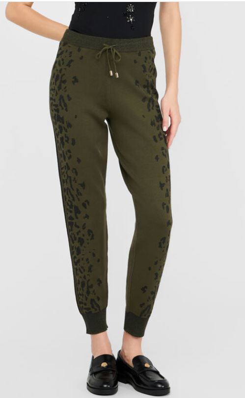 LIU JO Leopard Print Drawstring Pants