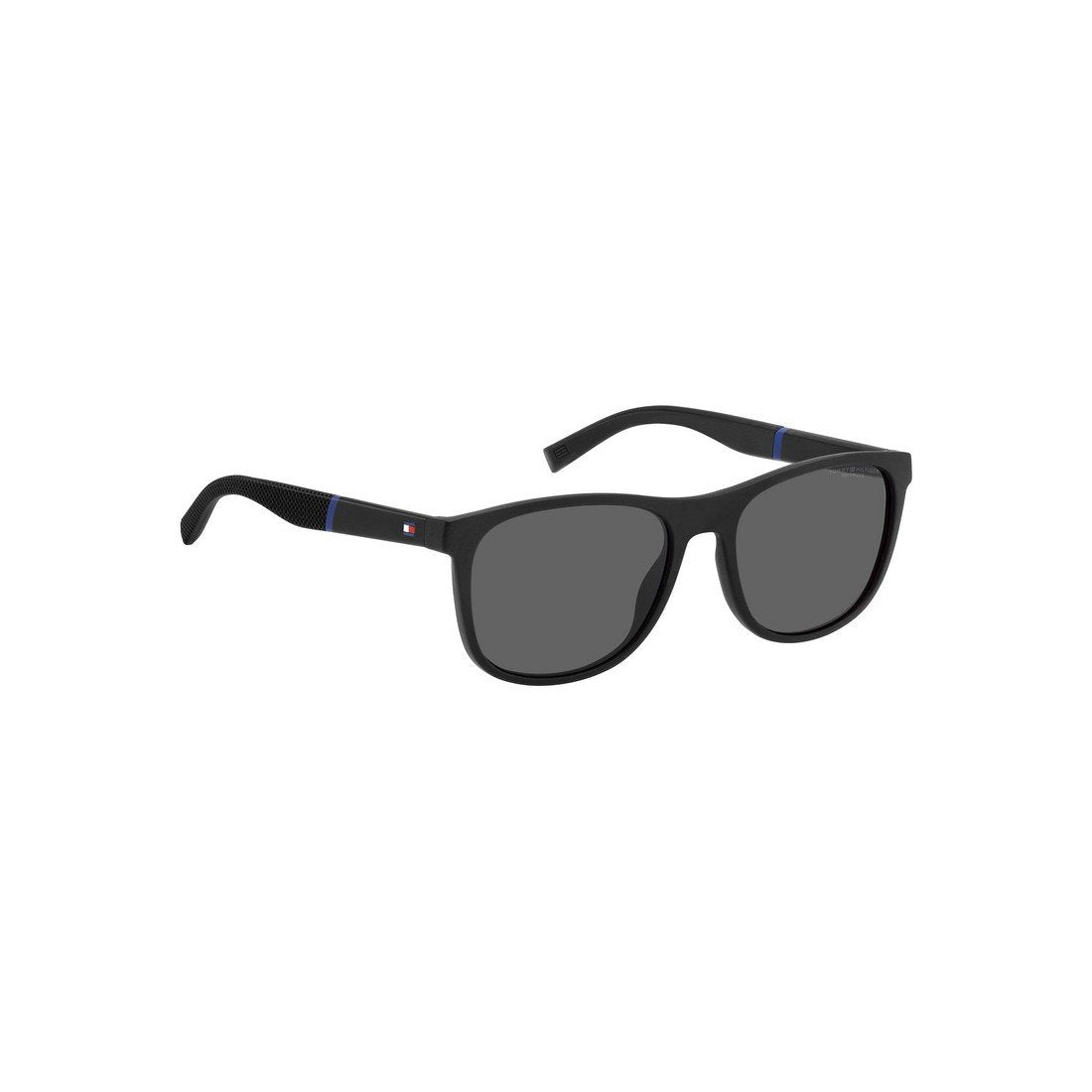 TOMMY HILFIGER Matte Black Polarized Sunglasses for Men