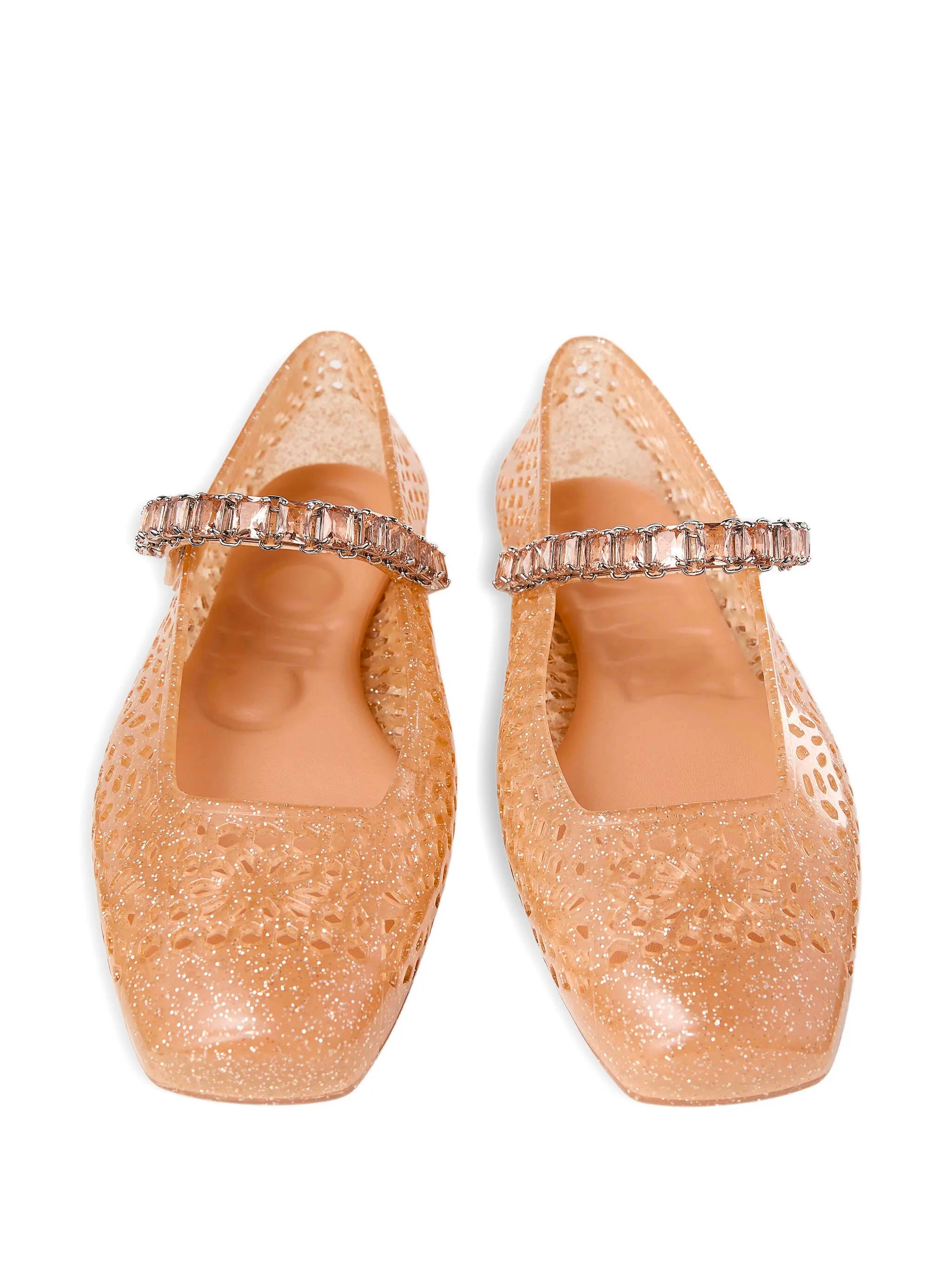 JIMMY CHOO Mini Crystal-Embellished Jelly Sandals