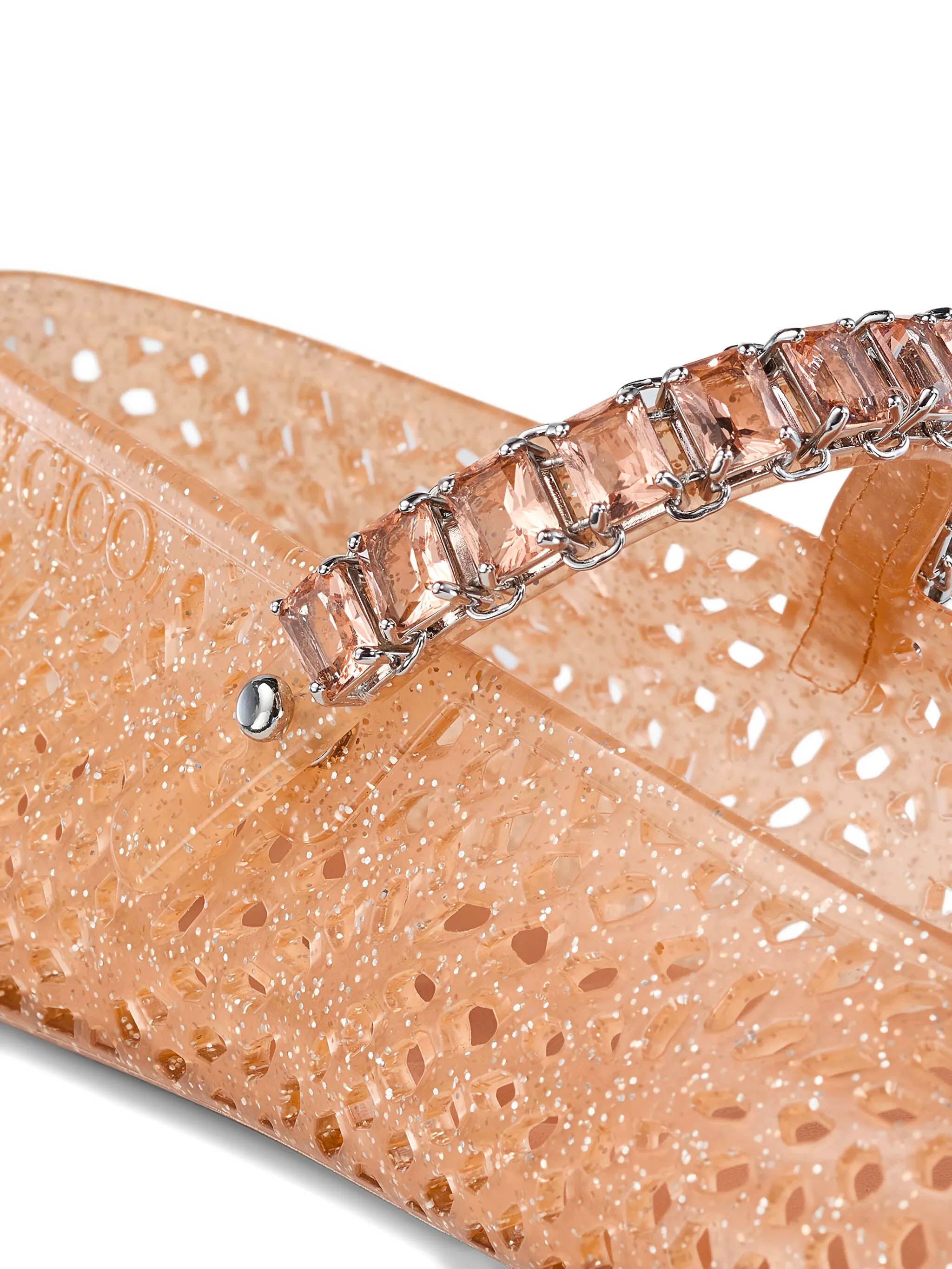 JIMMY CHOO Mini Crystal-Embellished Jelly Sandals