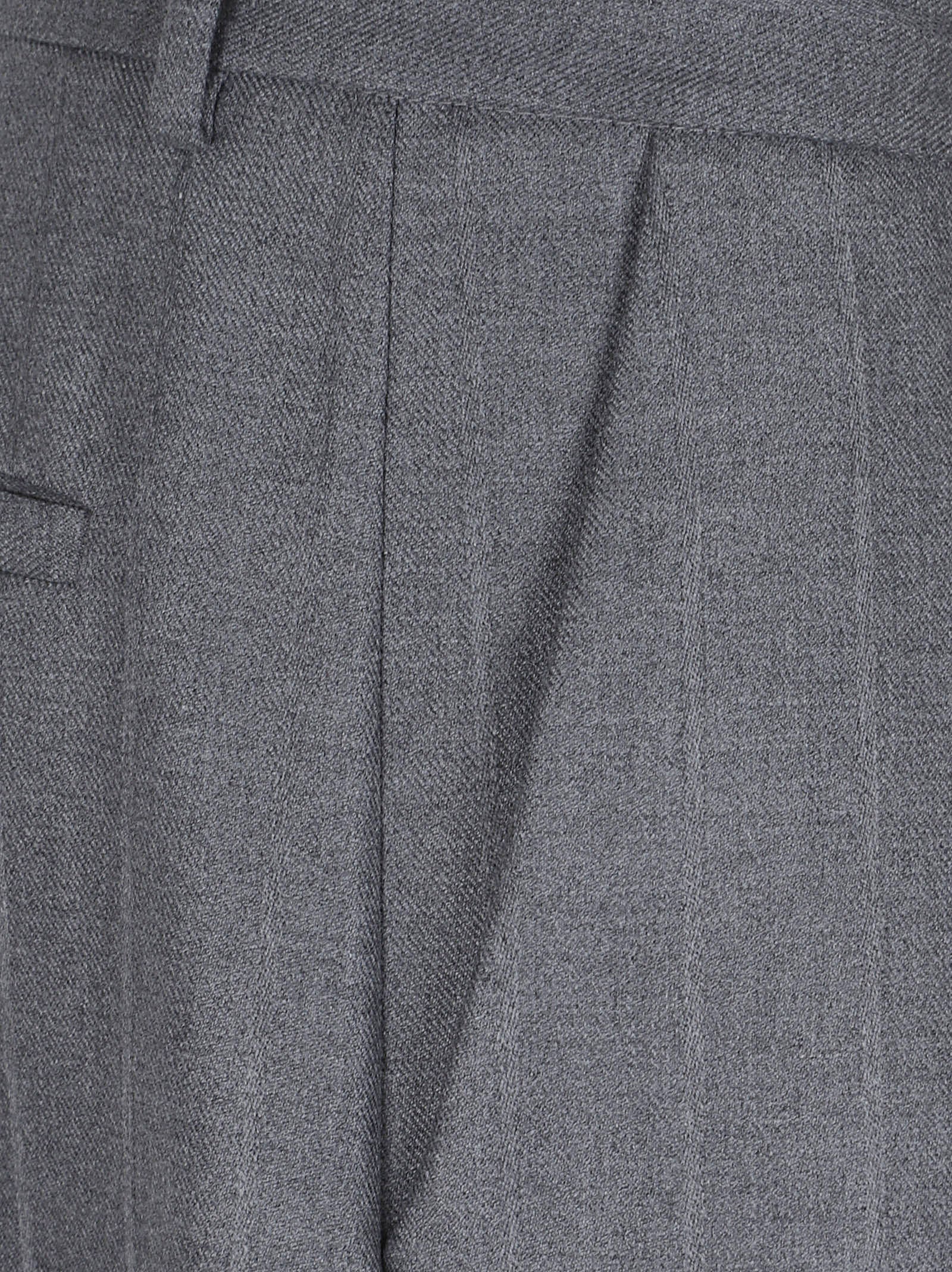 THE ANDAMANE Pinstriped Wide Leg Trousers