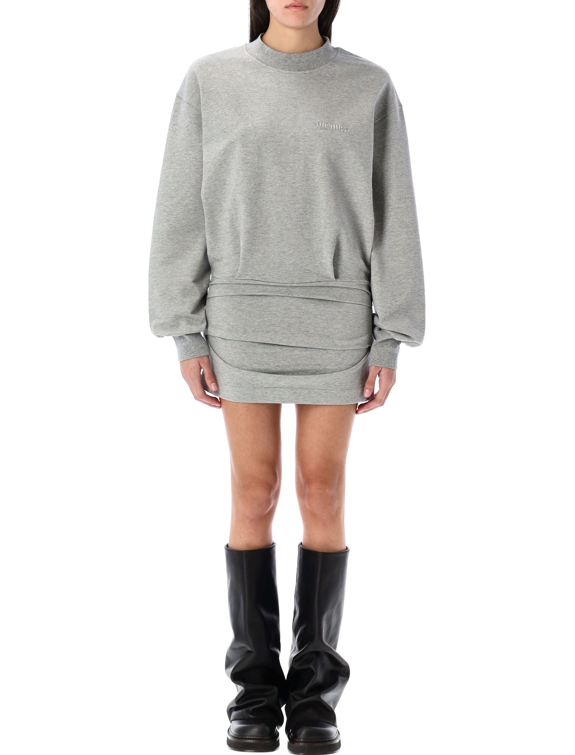 THE ATTICO Relaxed Fit Mini Fleece Dress