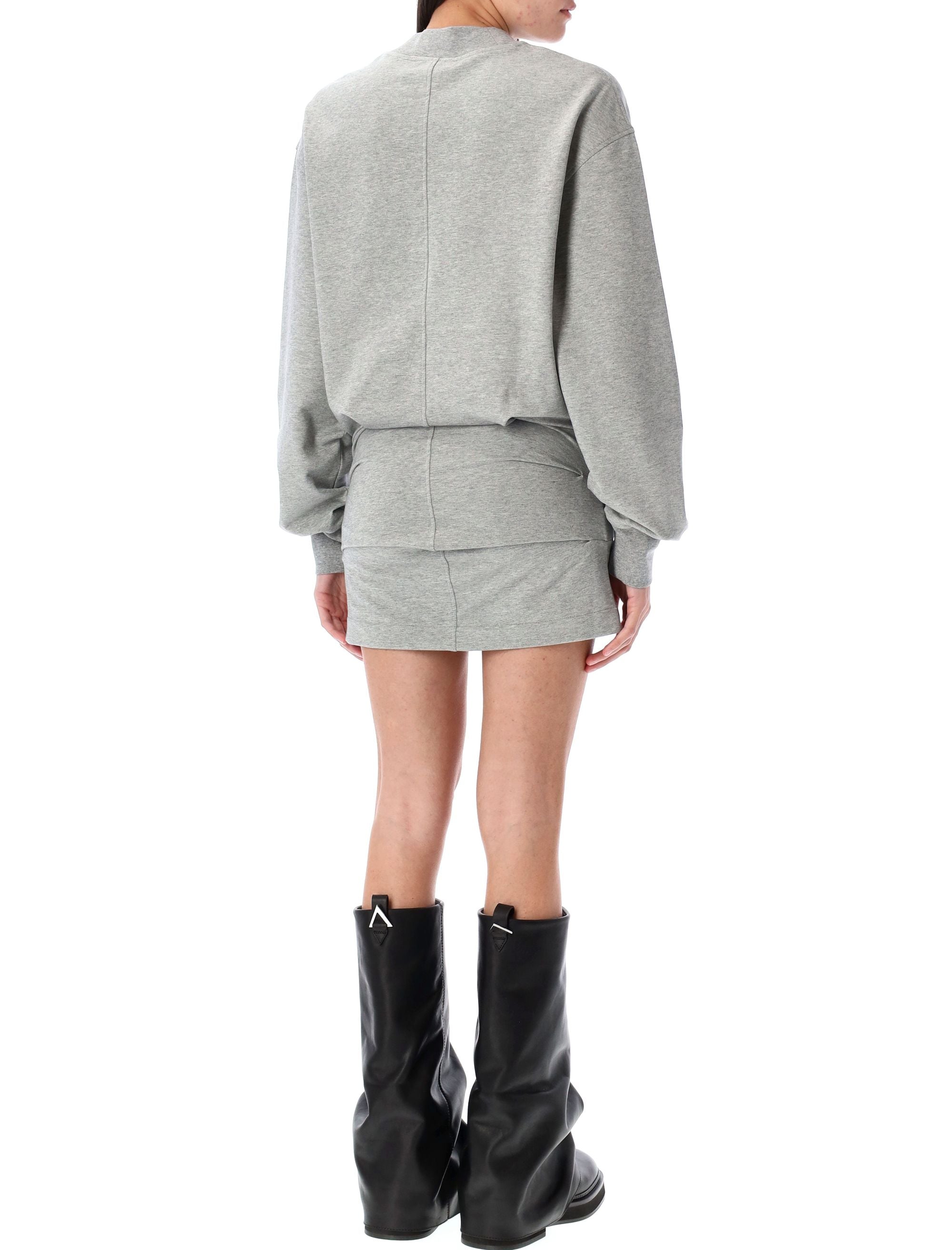 THE ATTICO Relaxed Fit Mini Fleece Dress