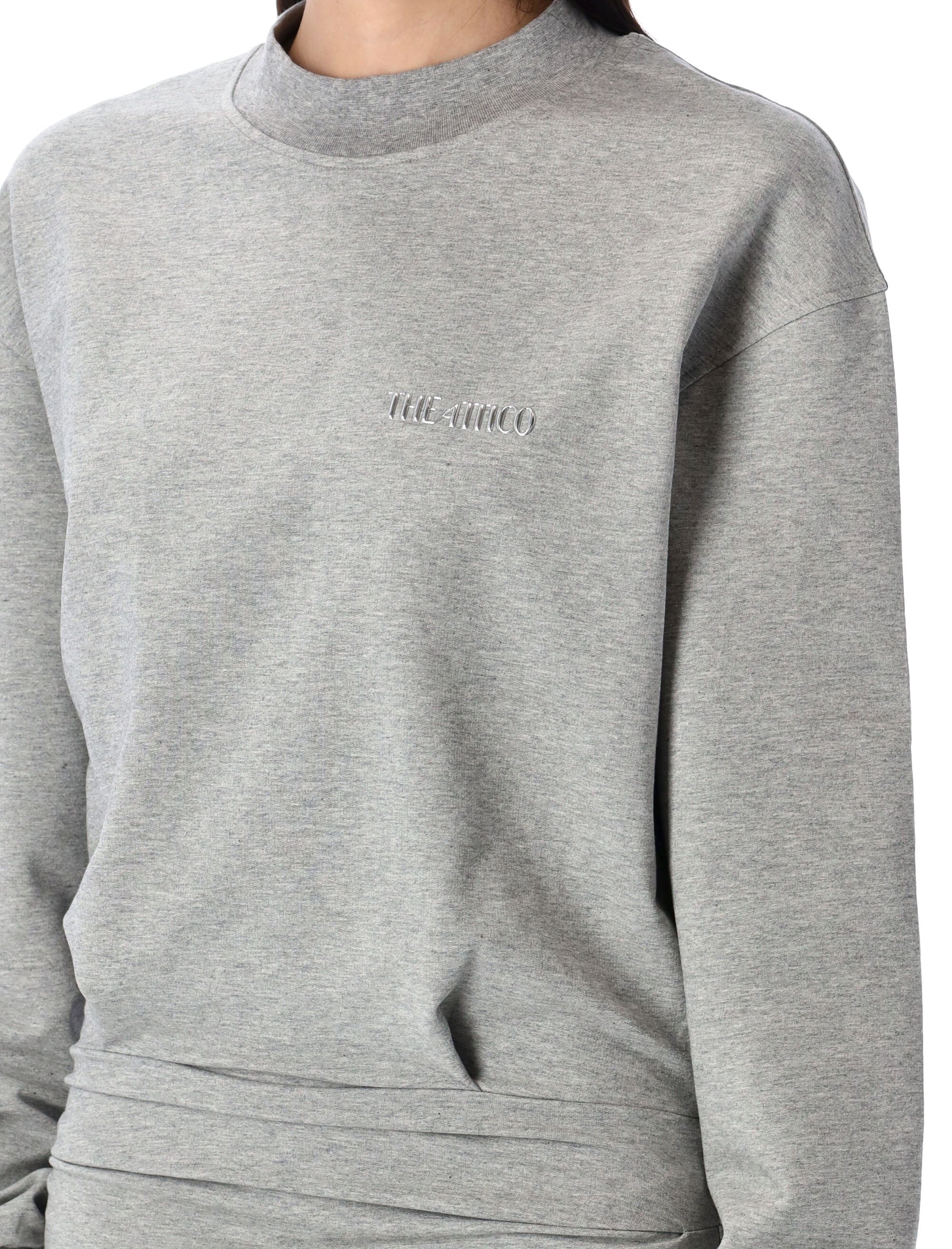 THE ATTICO Relaxed Fit Mini Fleece Dress