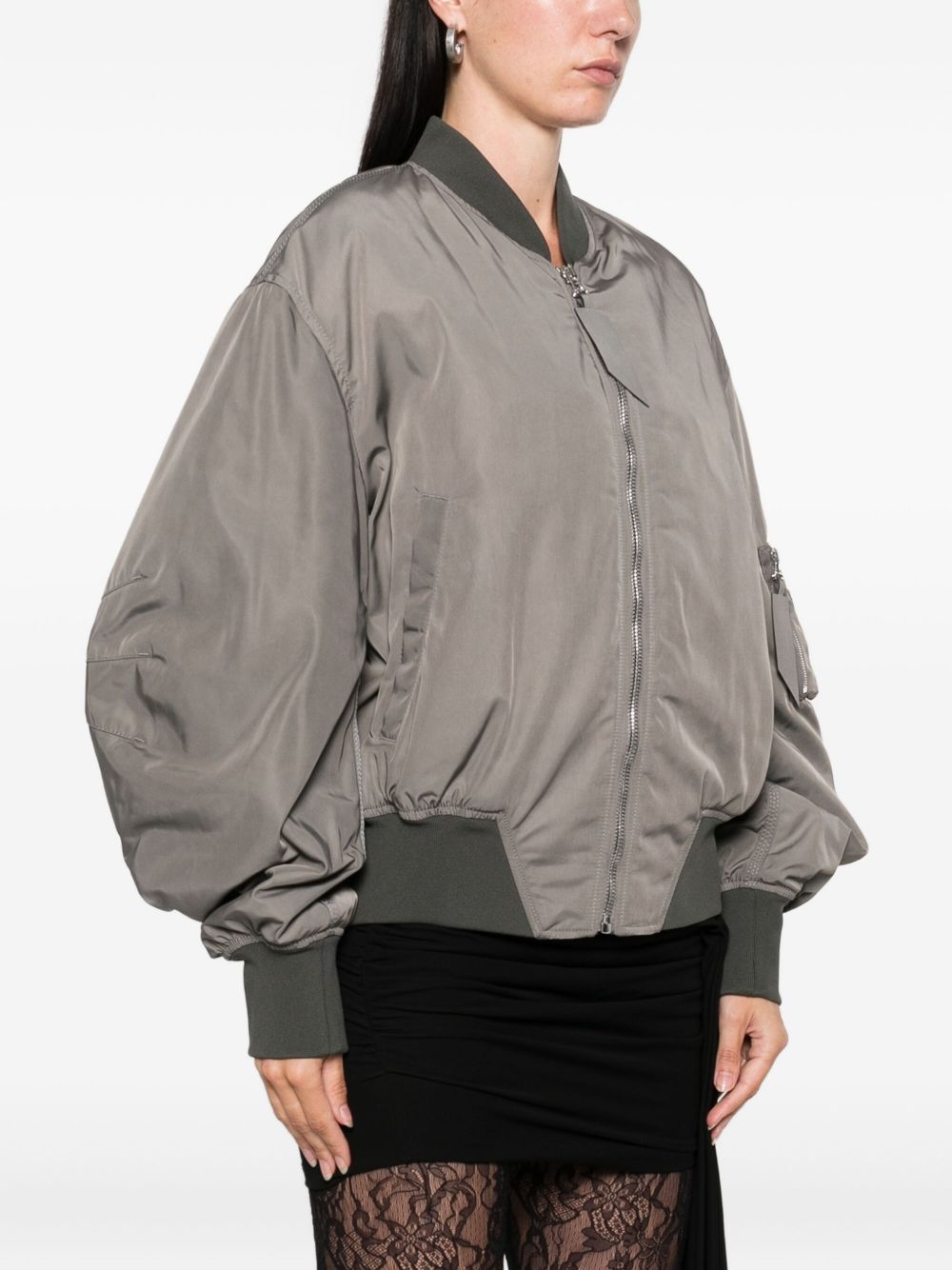 THE ATTICO Sleek Gray Jacket for Women - FW25 Collection