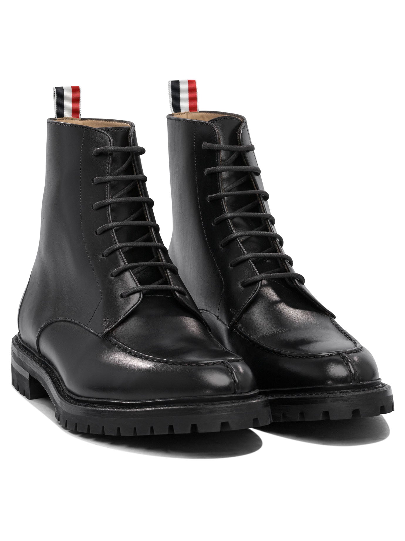 THOM BROWNE Premium Leather Ankle Boots for Men