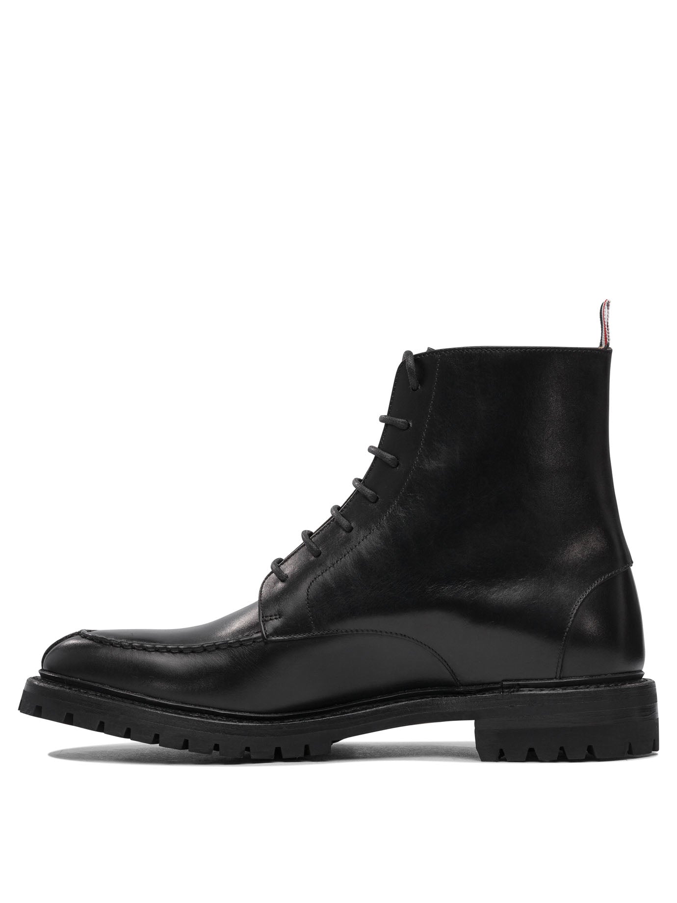 THOM BROWNE Premium Leather Ankle Boots for Men