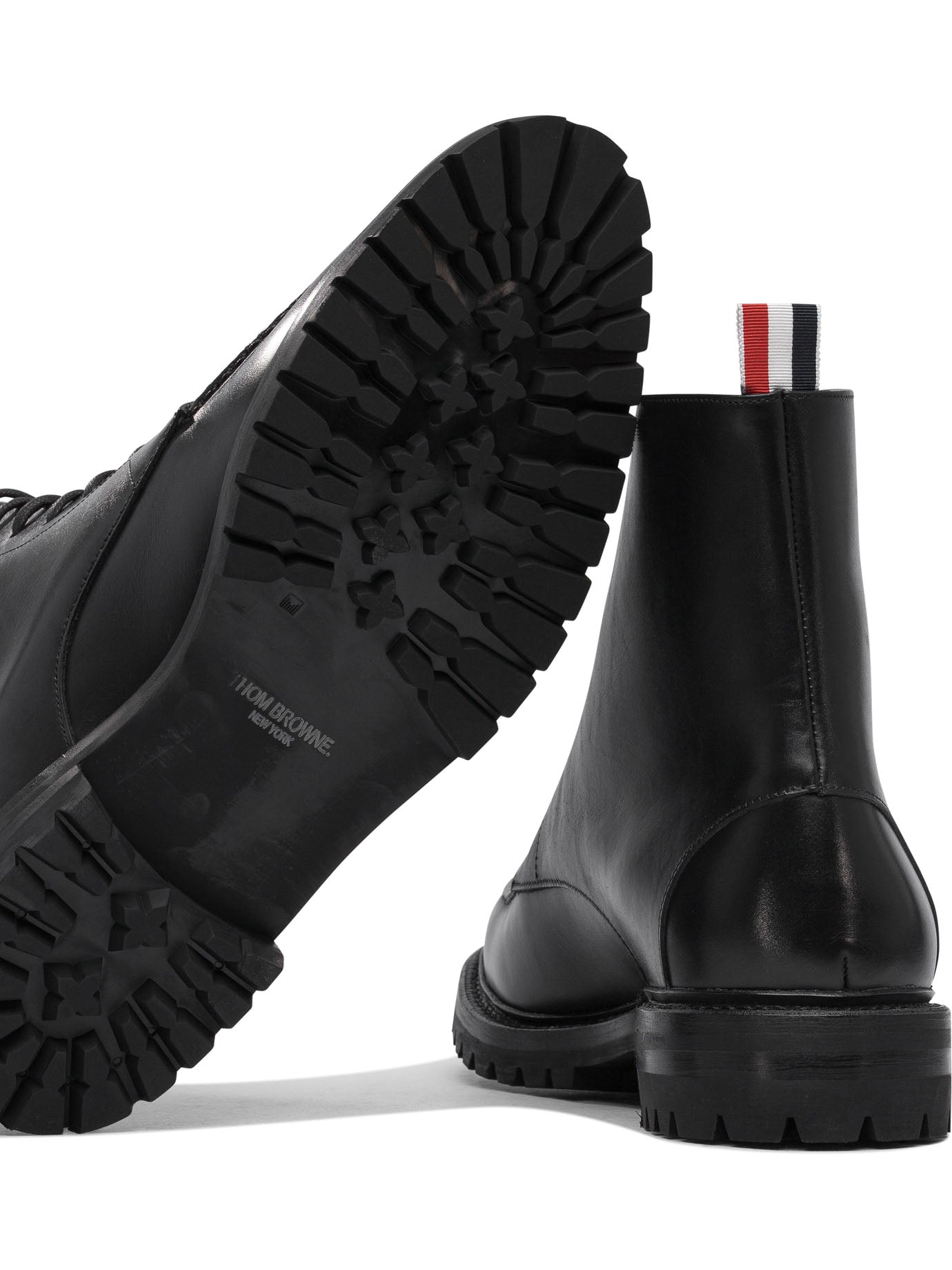THOM BROWNE Premium Leather Ankle Boots for Men