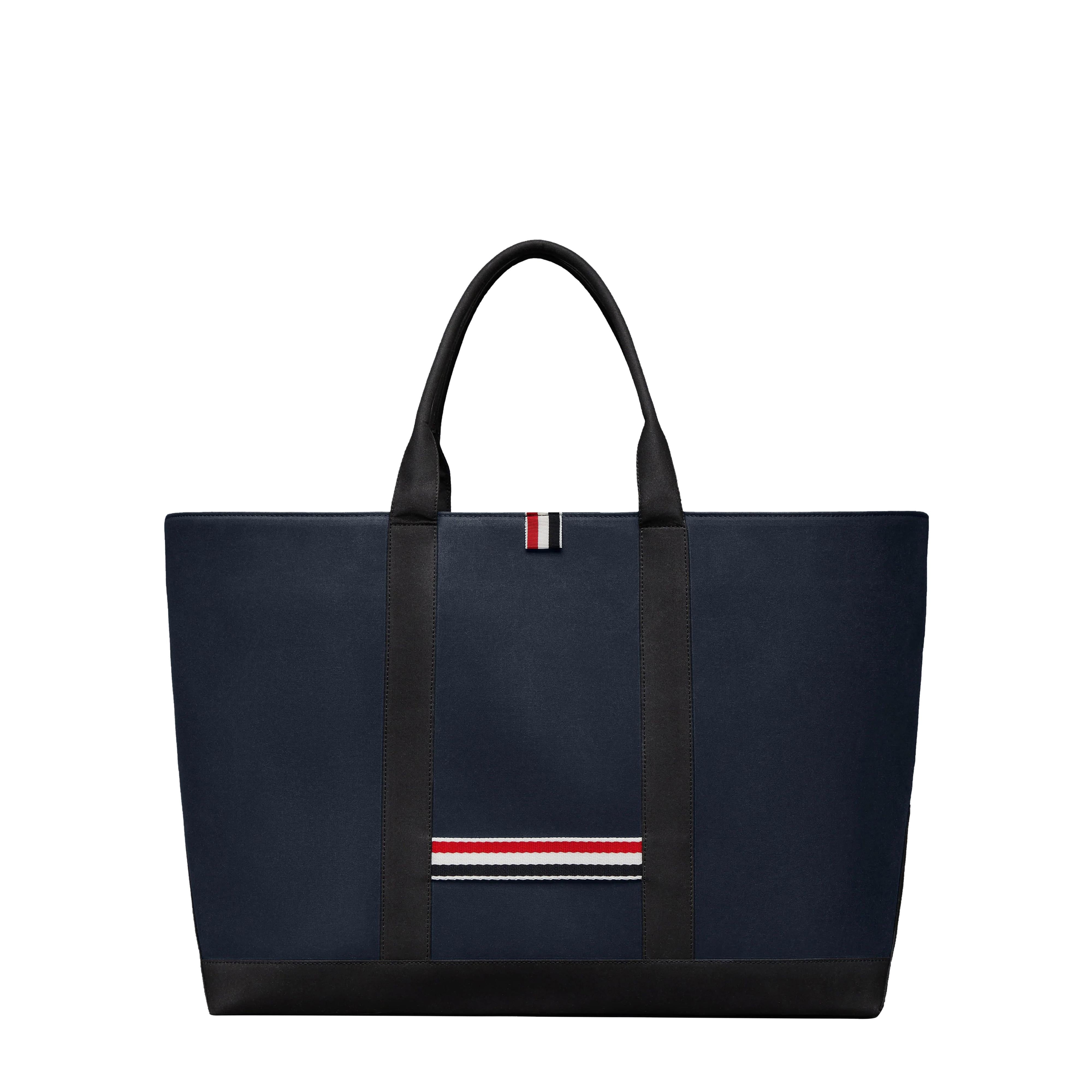 THOM BROWNE Medium Tool Tote Handbag with Drawstring Closure