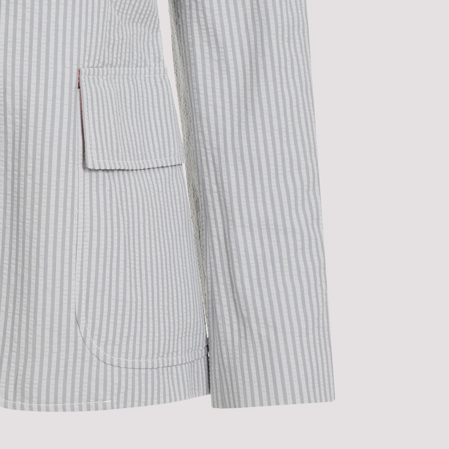 THOM BROWNE Elegant Striped Cotton Jacket for Women