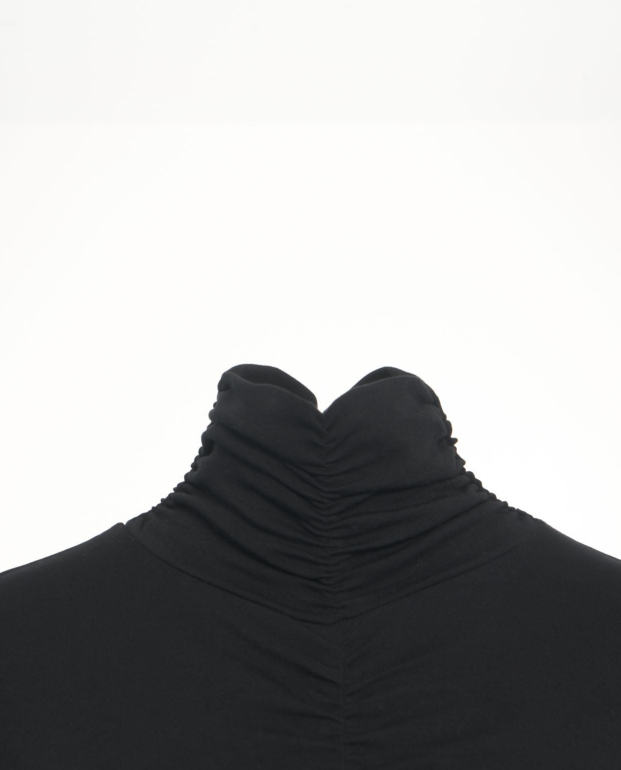 THOM KROM Elegant Midi Dress with High Collar and Cut-Outs