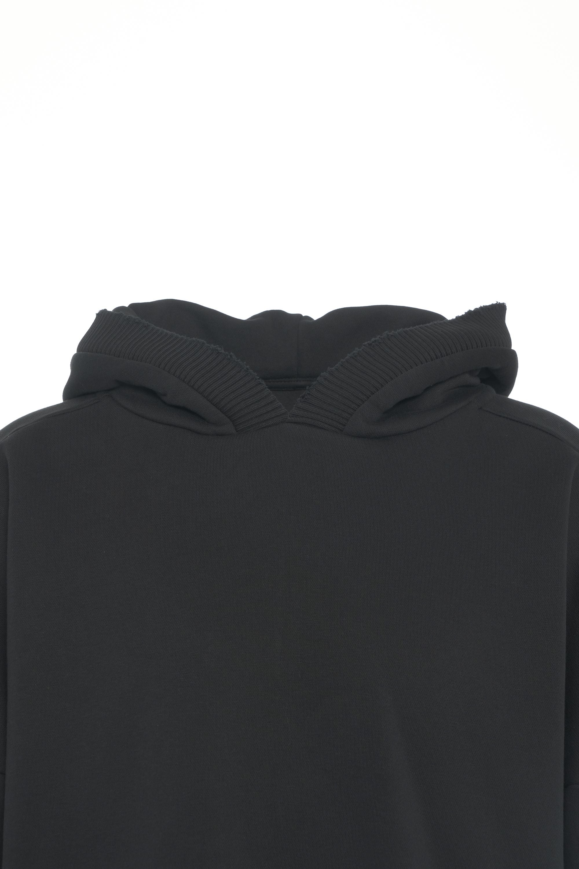 THOM KROM Oversized Cropped Hoodie with Classic Hood