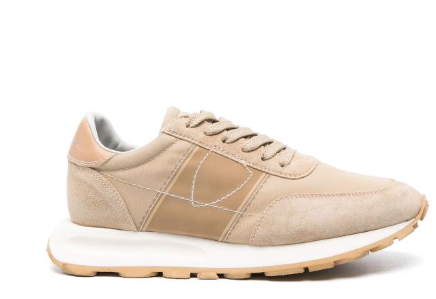 PHILIPPE MODEL PARIS Almond Suede Panel Sneakers for Women