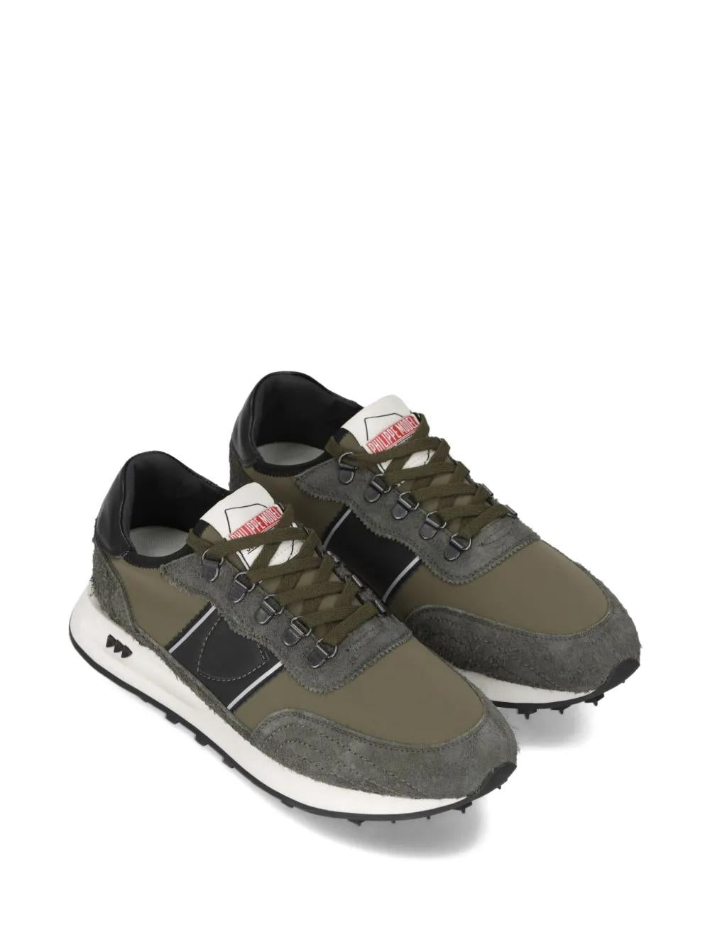 PHILIPPE MODEL PARIS Suede Leather Low-Top Sneakers with Panels