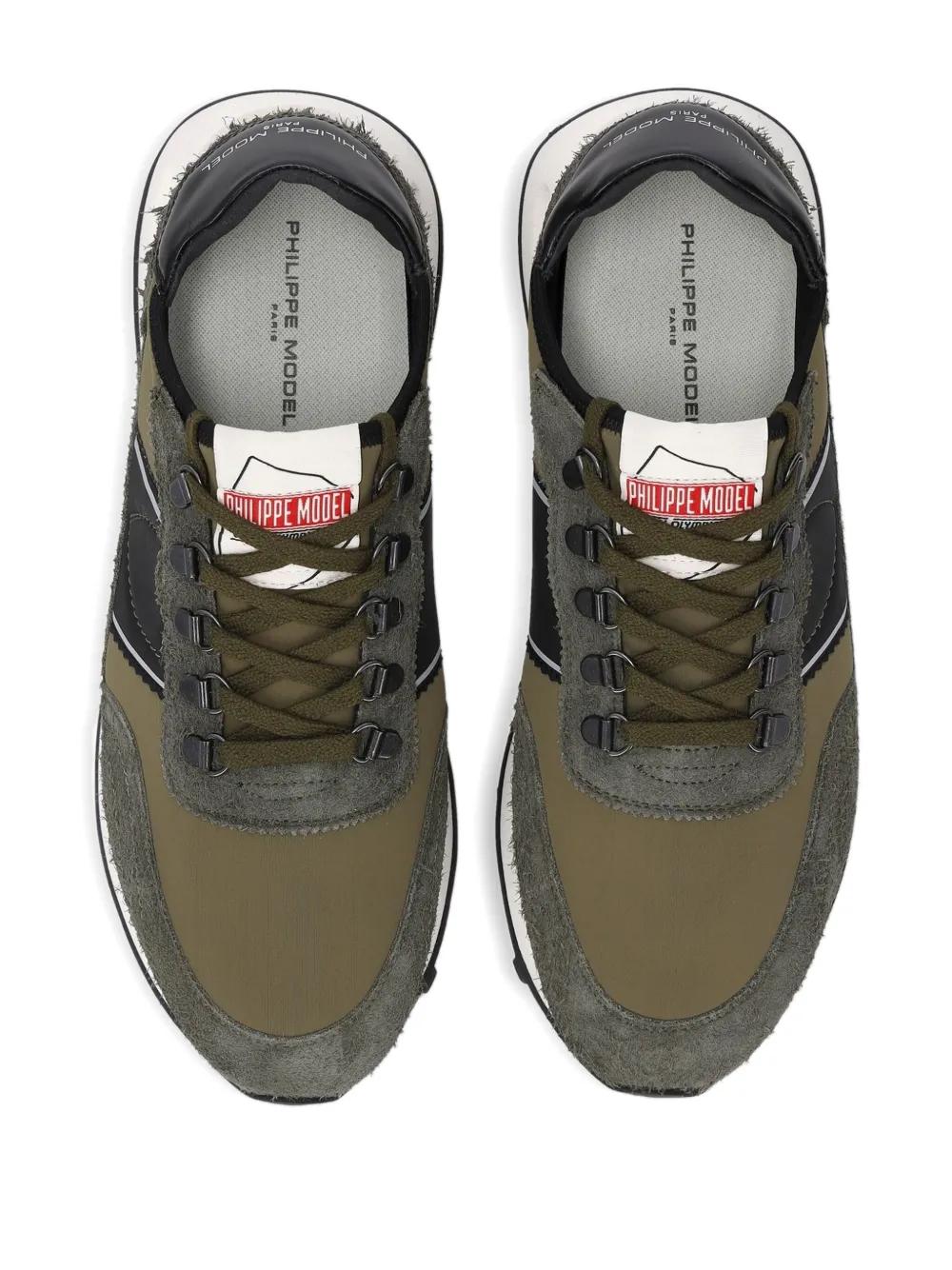 PHILIPPE MODEL PARIS Suede Leather Low-Top Sneakers with Panels