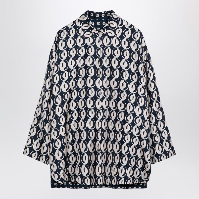 MAX MARA Reversible Patterned Silk Blouse - Women’s Mini Style