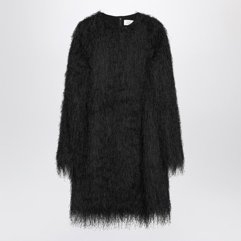 LOULOU STUDIO Mini Fringed Dress with Long Sleeves