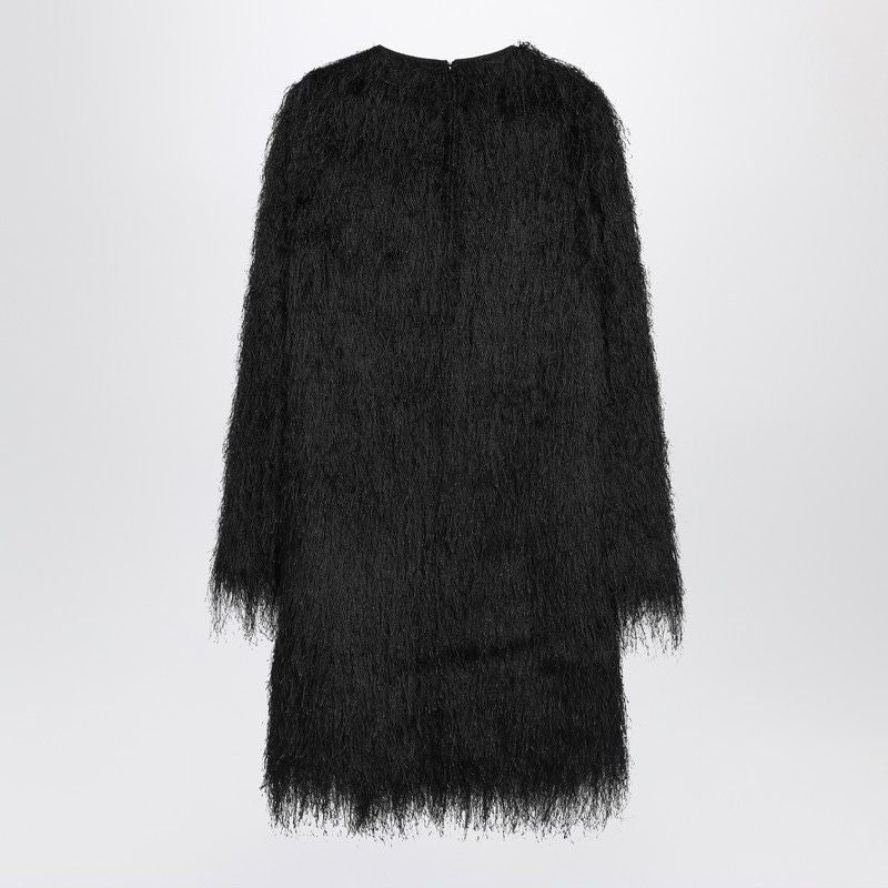 LOULOU STUDIO Mini Fringed Dress with Long Sleeves