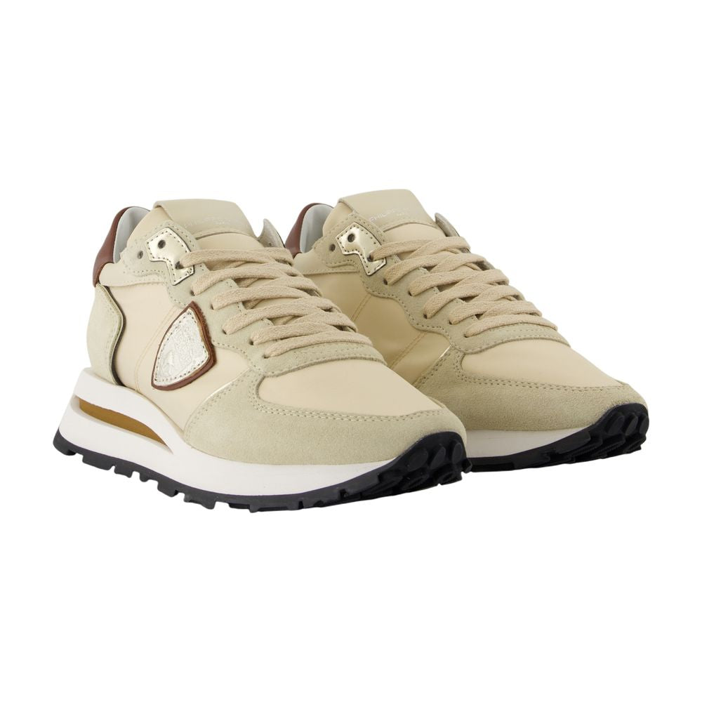 PHILIPPE MODEL PARIS Haute Logo Sneaker with Leather Paneling - Women's Low-Tops