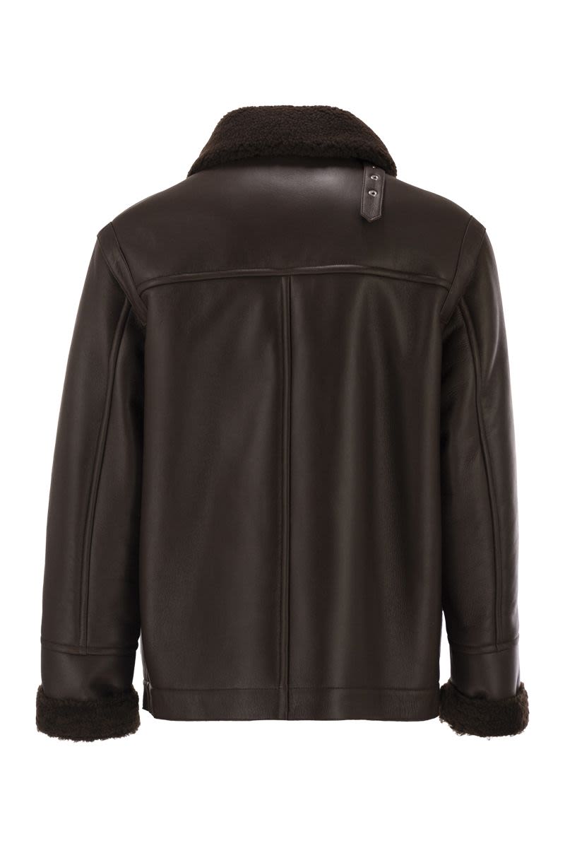 PT TORINO Luxurious Shearling Aviator Jacket for Men