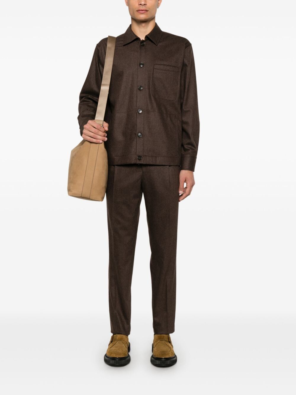 PT01 Relaxed Fit Wool-Cashmere Blend Jacket for Men