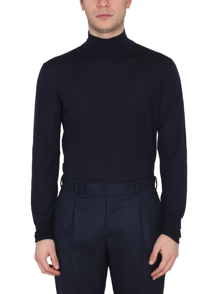 PT TORINO Men's High Neck Ribbed Turtleneck Shirt