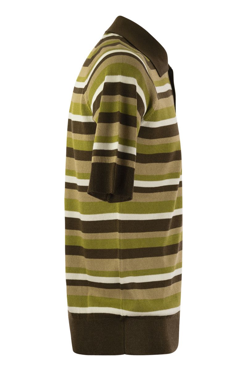 PT01 Men's Striped Short Sleeve Polo Shirt