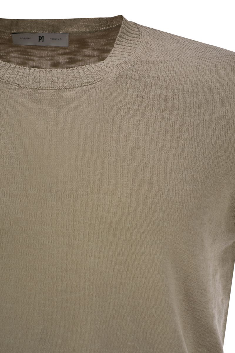 PT TORINO Men's Crew-Neck Short-Sleeved Cotton T-Shirt