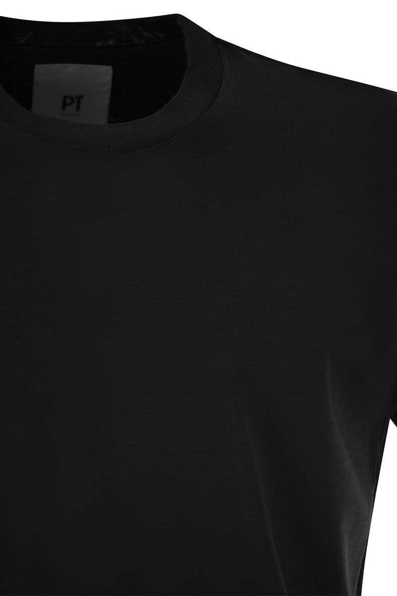 PT01 Deluxe Silk and Cotton T-Shirt for Men - Slim Fit