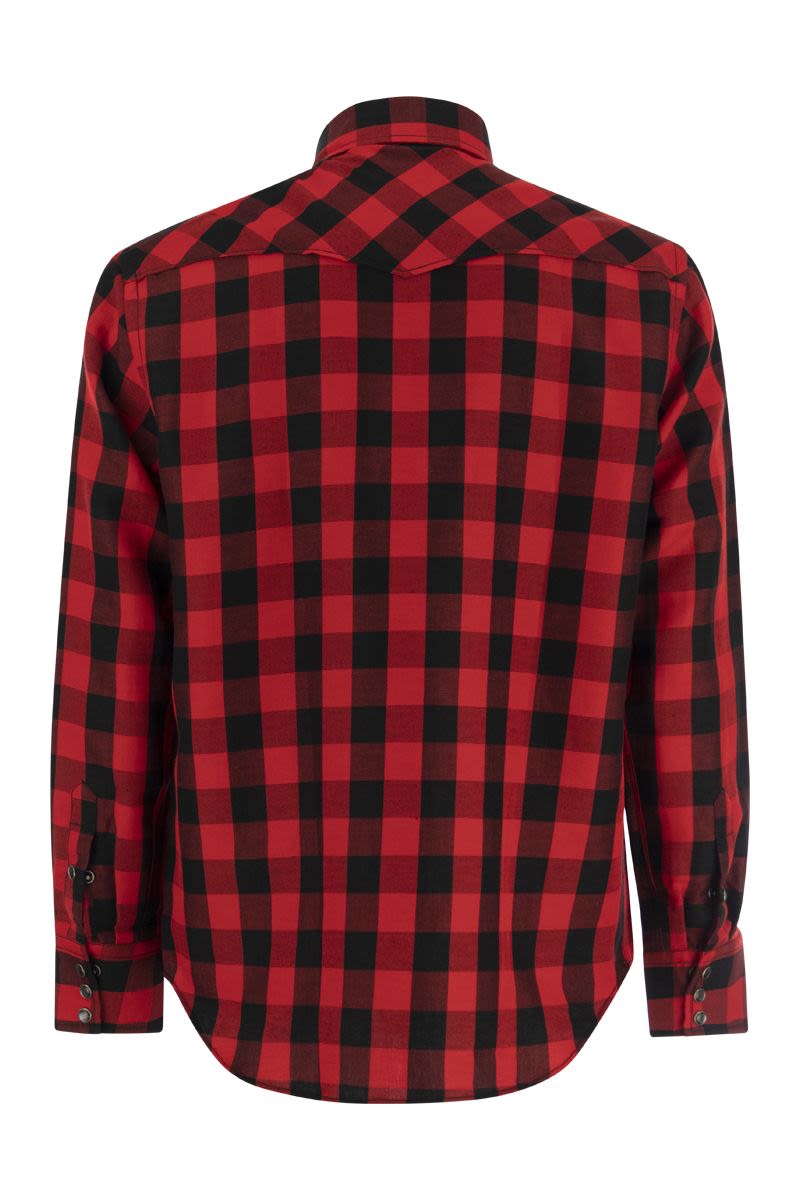 PT01 Checkered Cotton-Linen Blend Shirt for Men