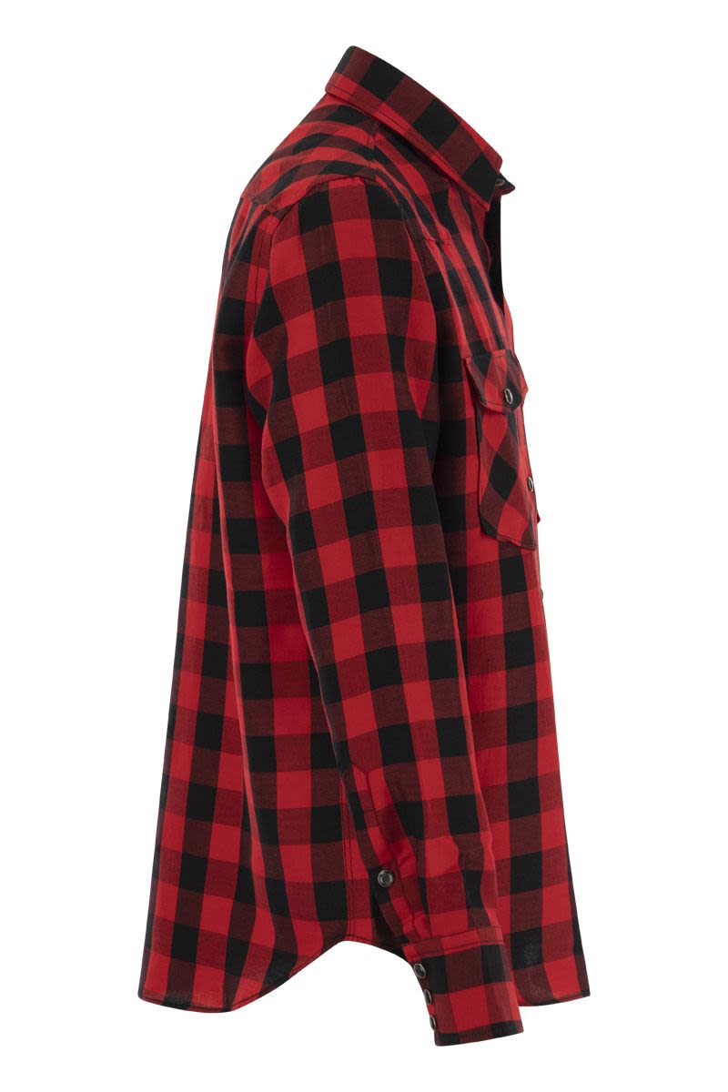 PT01 Checkered Cotton-Linen Blend Shirt for Men