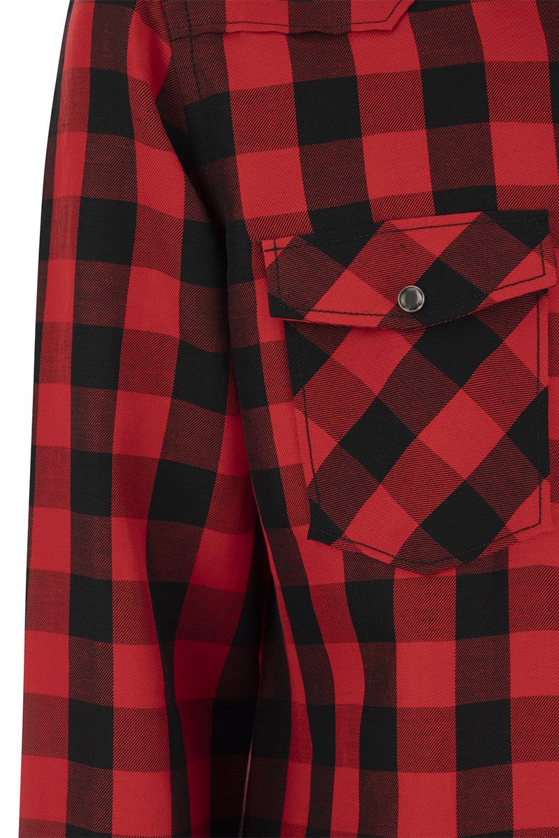 PT01 Checkered Cotton-Linen Blend Shirt for Men