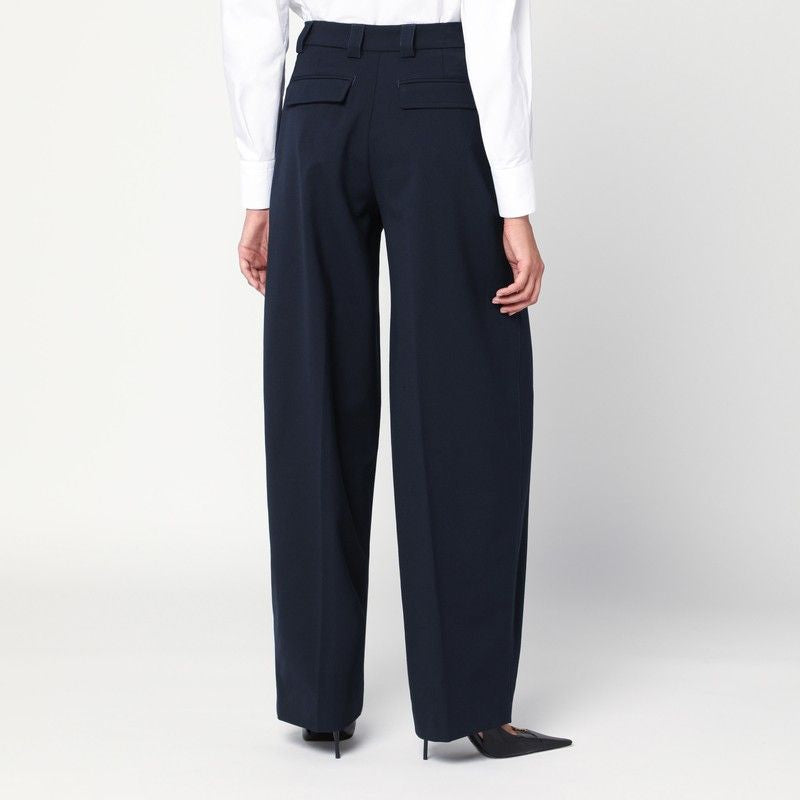 THE LATEST Wide Trousers in Wool Blend for Women - FW25