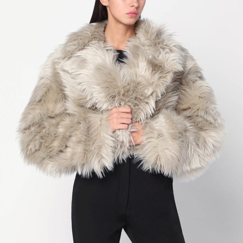 THE LATEST Mini Short Faux Fur Jacket