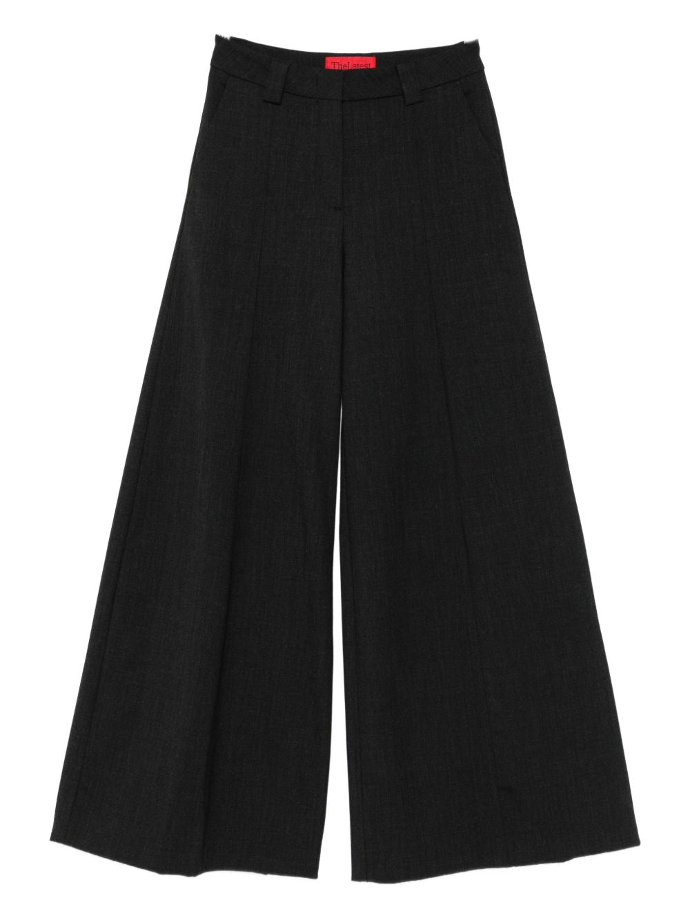 THE LATEST Latest Wool Blend Wide-Leg Trousers for Women - High Waist Design