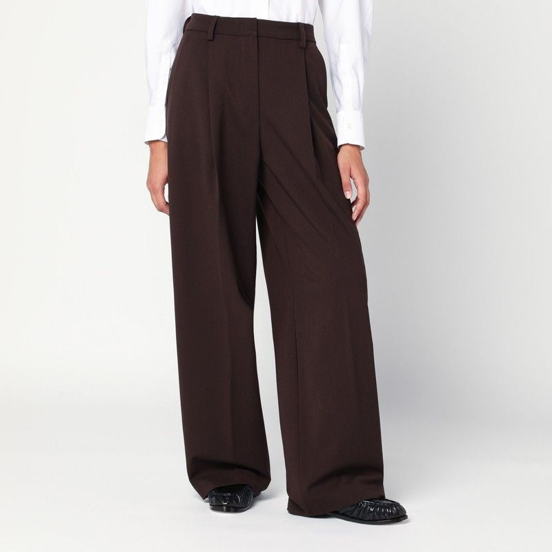 THE LATEST Pleated Trousers with Pockets - Mid-Rise, Straight Leg