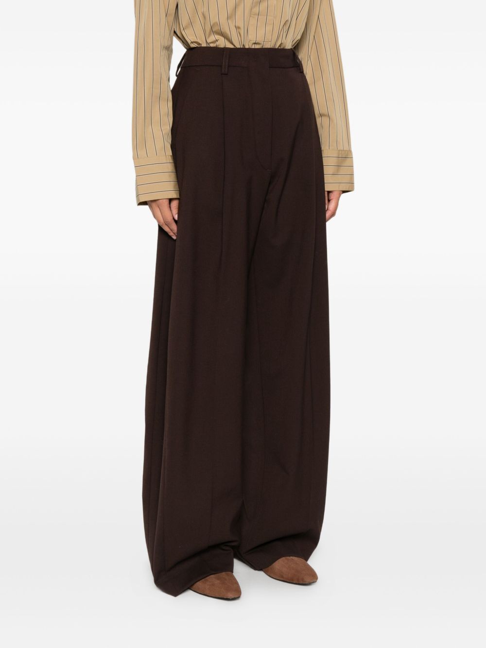 THE LATEST Wool Blend Wide-Leg Trousers
