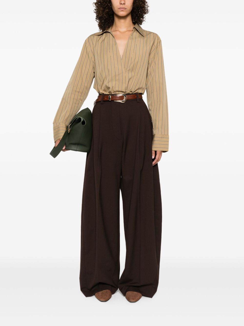 THE LATEST Wool Blend Wide-Leg Trousers