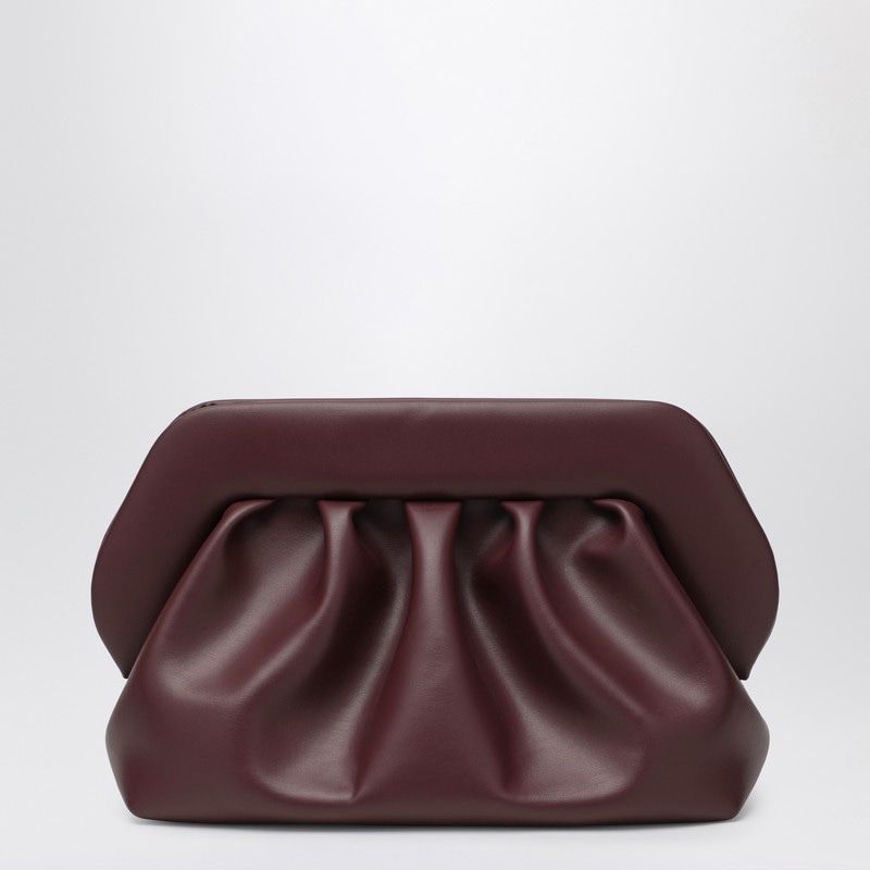 THEMOIRè Medium Vegan Leather Clutch with Ruffles