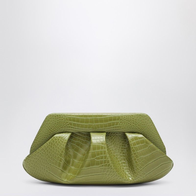 THEMOIRè Crocodile Effect Mini Clutch with Removable Strap