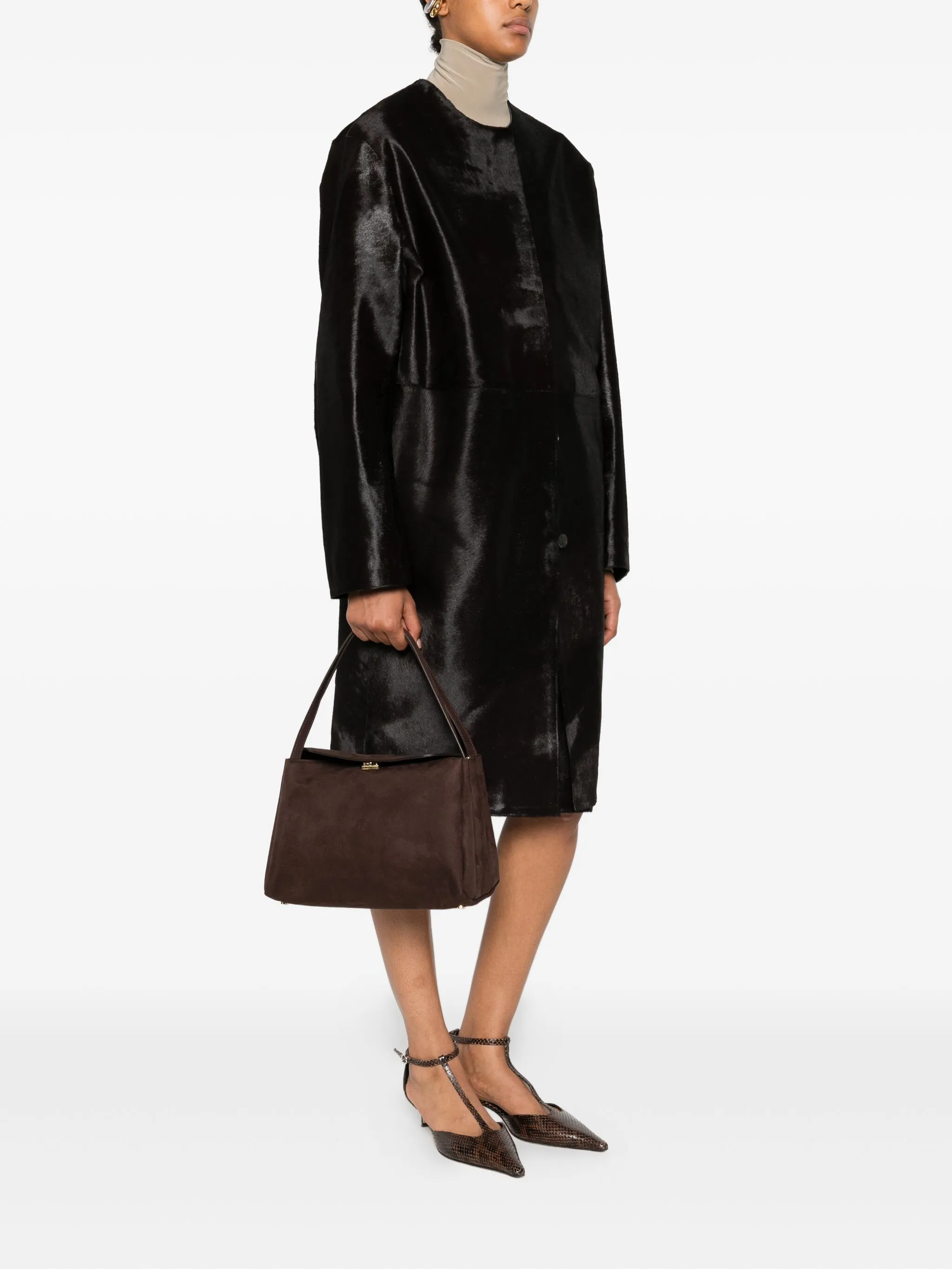 THEMOIRè Suede Eudora Shoulder and Crossbody Handbag