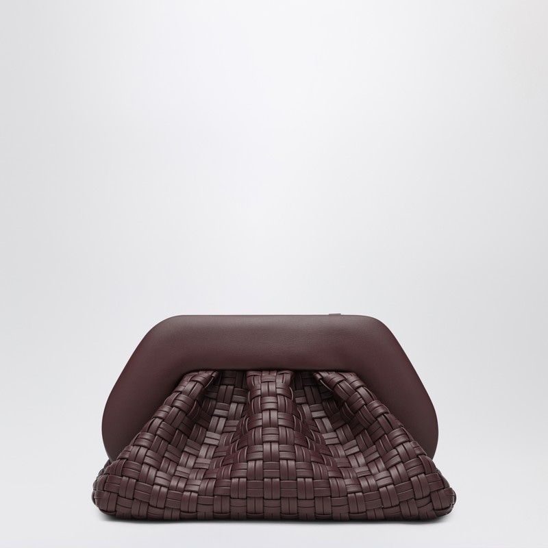 THEMOIRè Woven Mini Clutch with Removable Shoulder Strap
